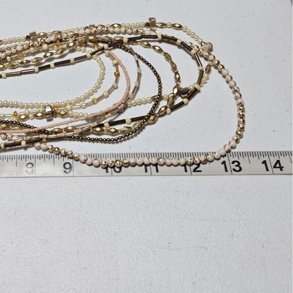 Boho Chic Multi Strand Beaded Statement Necklace Artisan Fashion Jewelry Women - Picture 8 of 8